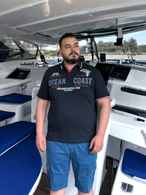 Tricou cu Guler Barbati Marimi Mari